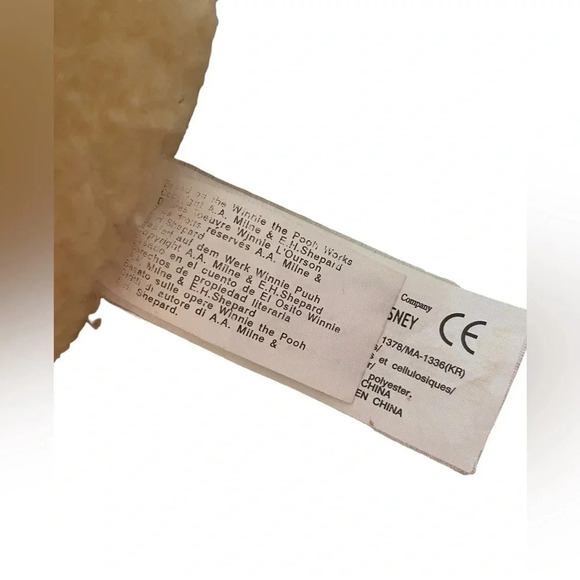 VINTAGE THE DISNEY STORE STUFFED PLUSH CHENILLE WINNIE THE POOH PINK VES… - Picture 6 of 6